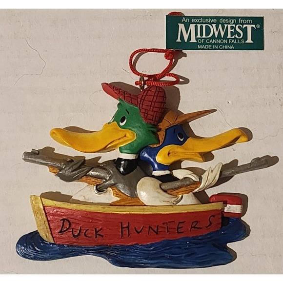 Christmas Ornament Ducks Hunting Midwest of Cannon Falls Man Cave Resin - Picture 1 of 7